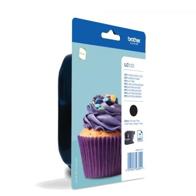 Brother - LC123BKBP cartucho de tinta 1 pieza(s) Original Negro