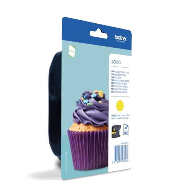 Brother - LC123YBP cartucho de tinta 1 pieza(s) Original Amarillo