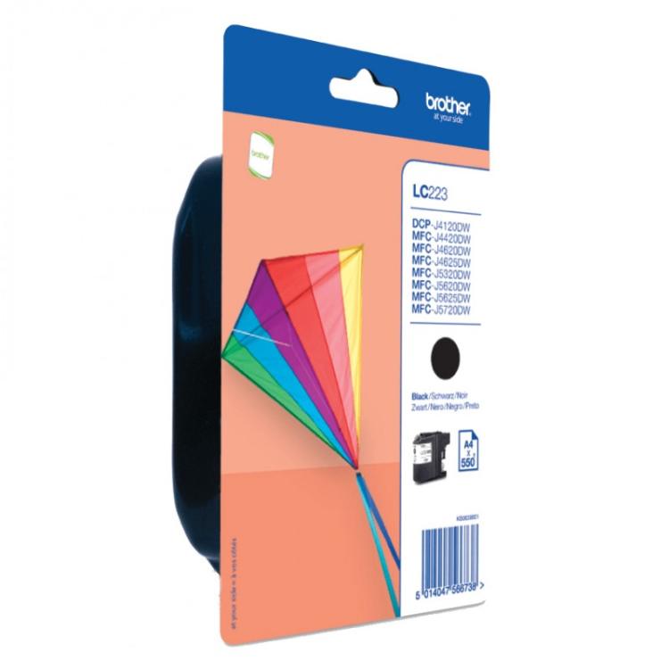 Brother - LC223BKBP cartucho de tinta 1 pieza(s) Original Negro