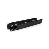 StarTech.com - Panel Canaleta Horizontal de 2U con Cubierta para Gestión de Cableado en Racks y Perforaciones Laterales