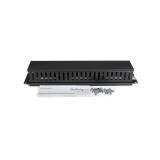 StarTech.com - Panel Canaleta Horizontal de 2U con Cubierta para Gestión de Cableado en Racks y Perforaciones Laterales