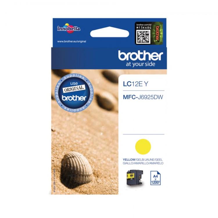 Brother - LC12EY cartucho de tinta 1 pieza(s) Original Amarillo