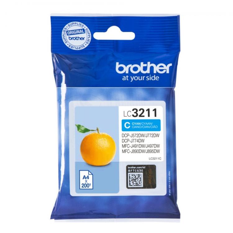 Brother - LC3211C cartucho de tinta 1 pieza(s) Original Rendimiento estándar Cian