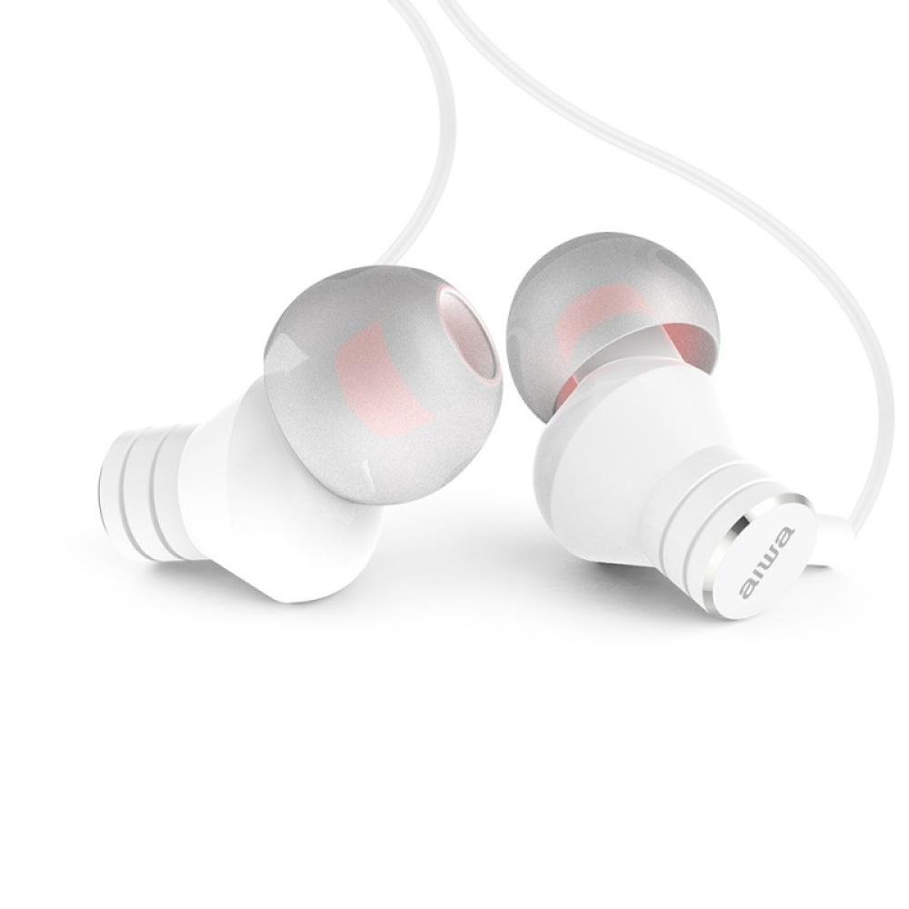 Aiwa - ESTM-50WT auricular y casco Auriculares Alámbrico Dentro de oído Llamadas/Música Blanco
