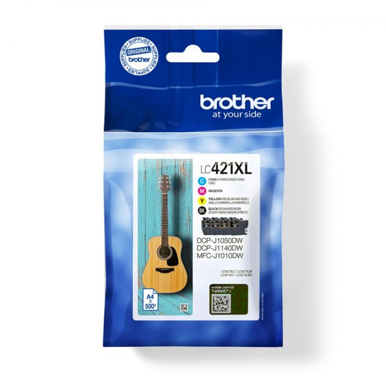 Brother - LC-421XLVAL PagePack 4 pieza(s) Original Alto rendimiento (XL) Negro, Cian, Magenta, Amarillo