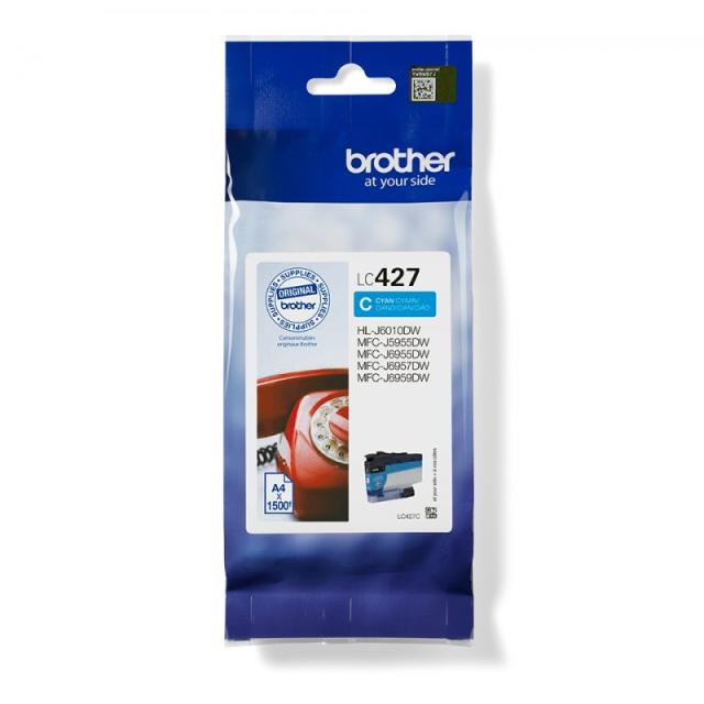 Brother - LC427C cartucho de tinta 1 pieza(s) Original Rendimiento estándar Cian