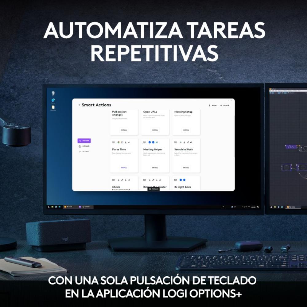 Logitech - 920-011610 teclado Ratón incluido Oficina Bluetooth QWERTY Español Grafito