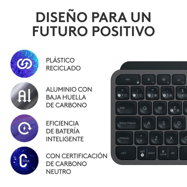 Logitech - 920-011610 teclado Ratón incluido Oficina Bluetooth QWERTY Español Grafito