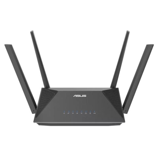 ASUS - RT-AX52 AX1800 AiMesh router inalámbrico Gigabit Ethernet Doble banda (2,4 GHz / 5 GHz) Negro
