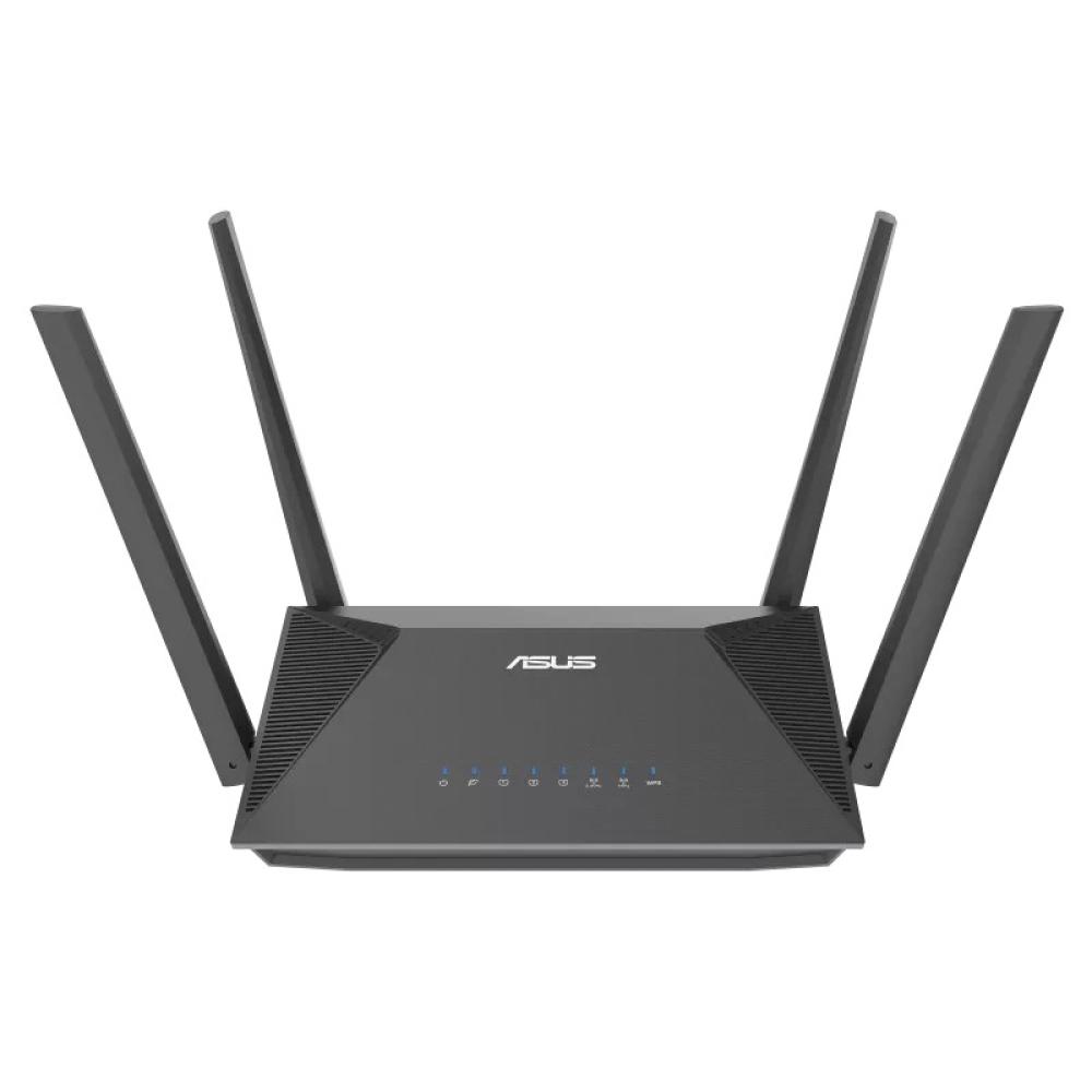 ASUS - RT-AX52 AX1800 AiMesh router inalámbrico Gigabit Ethernet Doble banda (2,4 GHz / 5 GHz) Negro