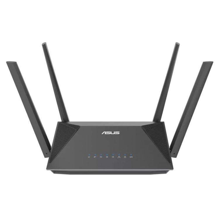 ASUS - RT-AX52 AX1800 AiMesh router inalámbrico Gigabit Ethernet Doble banda (2,4 GHz / 5 GHz) Negro