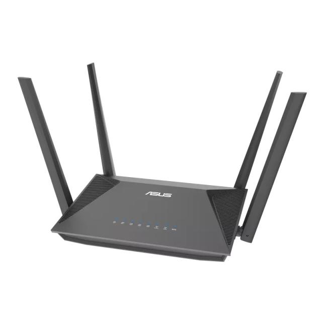 ASUS - RT-AX52 AX1800 AiMesh router inalámbrico Gigabit Ethernet Doble banda (2,4 GHz / 5 GHz) Negro