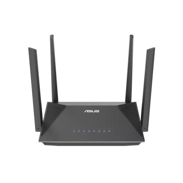ASUS - RT-AX52 AX1800 AiMesh router inalámbrico Gigabit Ethernet Doble banda (2,4 GHz / 5 GHz) Negro