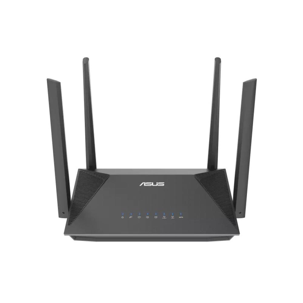 ASUS - RT-AX52 AX1800 AiMesh router inalámbrico Gigabit Ethernet Doble banda (2,4 GHz / 5 GHz) Negro
