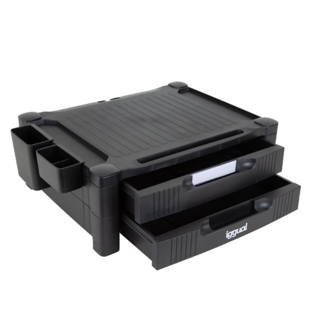 iggual - EM2C Elevador monitor 2 cajones negro