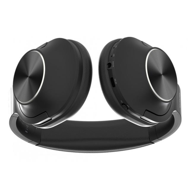 Aiwa - HST-220BT auricular y casco Auriculares Inalámbrico y alámbrico Diadema Llamadas/Música USB Tipo C Bluetooth Negro