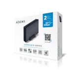 AISENS - Caja externa 3,5" ASE-3530B SATA a USB 3.0/USB 3.1 Gen1, Negra