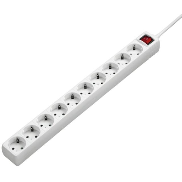 Hama - 00137234 limitador de tensión Blanco 10 salidas AC 230 V 3 m