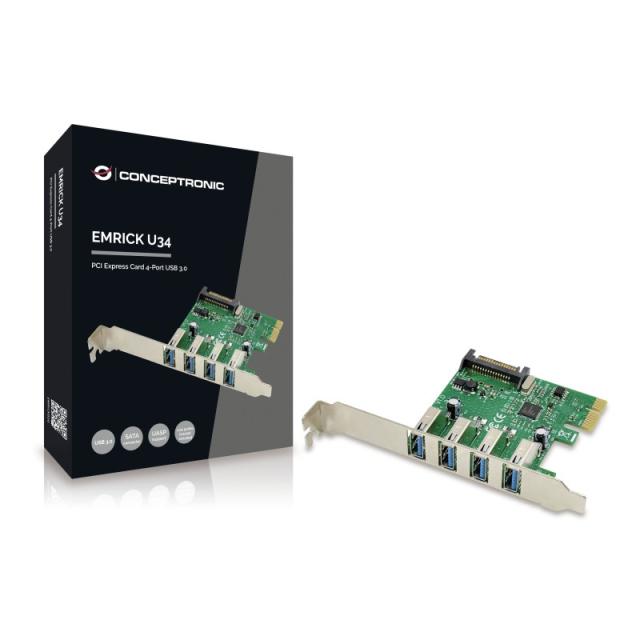 Conceptronic - EMRICK02G tarjeta y adaptador de interfaz Interno USB 3.2 Gen 1 (3.1 Gen 1)