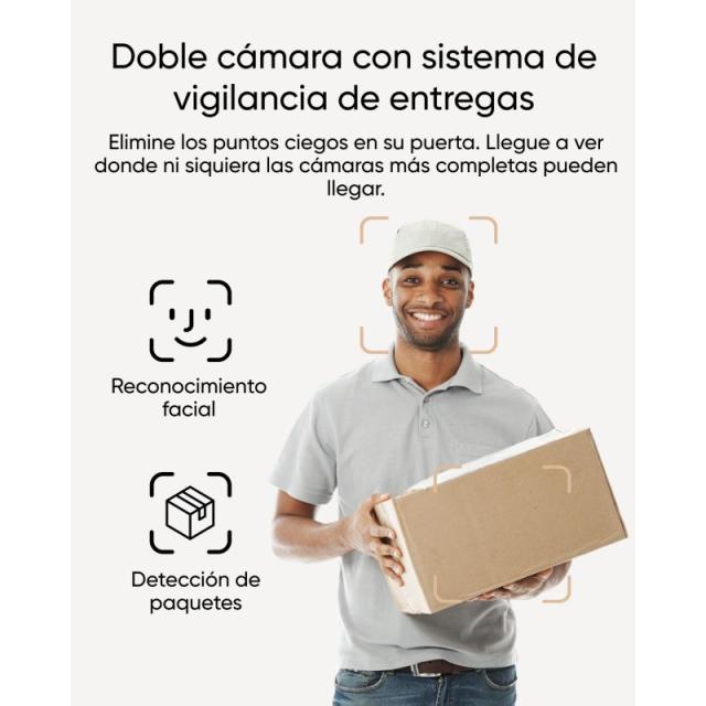 Eufy - Security Video Doorbell E340, cámara doble con sistema de control de entregas, 2K Full HD y visión nocturna a color, por