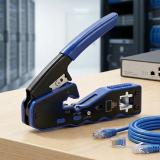 Phasak - TD 020 Fastcrimp – Crimpadora profesional RJ45 con pelacables para Cat 5/5e/6/6A/7