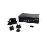 StarTech.com - Conmutador Switch KVM 4 Ordenadores 2 Monitores Dobles DVI VGA Audio Puertos USB 1920x1440