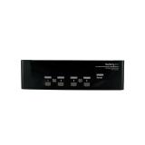 StarTech.com - Conmutador Switch KVM 4 Ordenadores 2 Monitores Dobles DVI VGA Audio Puertos USB 1920x1440