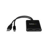 StarTech.com - Splitter Multiplicador Mini DP a 2 puertos DisplayPort - Hub MST