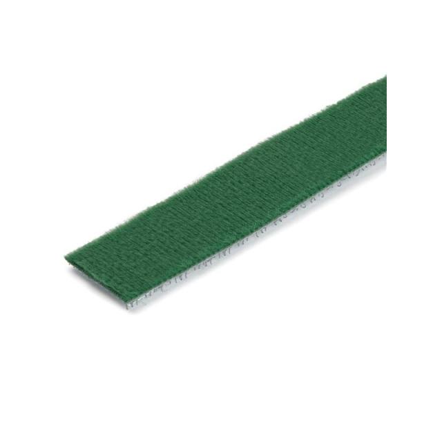StarTech.com - Bobina de 7,6m de Gancho y Bucle - Tiras Reutilizables de Gancho y Bucle - Cinta Sujetacables - Envolt - HKLP25GN