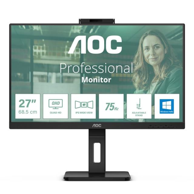 AOC - Q27P3CW pantalla para PC 68,6 cm (27") 2560 x 1440 Pixeles Quad HD LED Negro