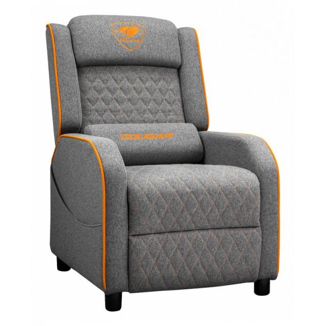 COUGAR - Ranger One Butaca para jugar Asiento acolchado tapizado Gris, Naranja