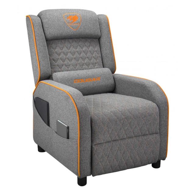 COUGAR - Ranger One Butaca para jugar Asiento acolchado tapizado Gris, Naranja