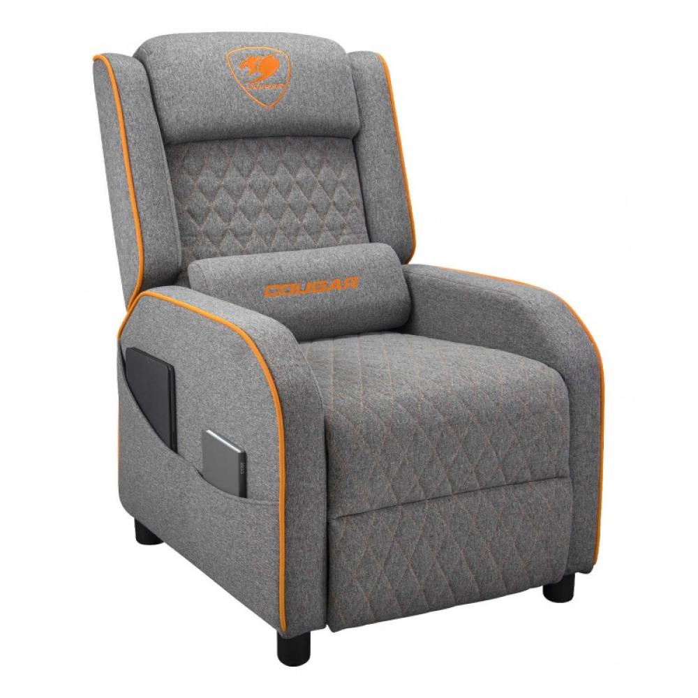 COUGAR - Ranger One Butaca para jugar Asiento acolchado tapizado Gris, Naranja