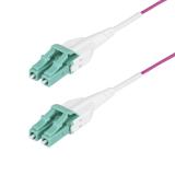 StarTech.com - Cable de Fibra Óptica Multimodo OM4 LC a LC UPC de 5m - 50/125µm - 40G/100G - Violeta Érica - LOMMF/VCSE - Cable