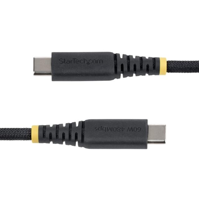 StarTech.com - Cable de Carga USB-C Trenzado de 2m - Cable Cargador USB Tipo C para Portátil - Cable Resistente para Carga de Di