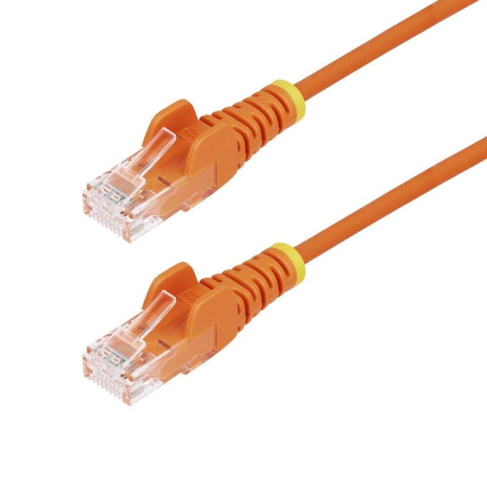 StarTech.com - Cable de Red Ethernet CAT6 Delgado sin Enganches Naranja de 7m - Cable RJ45 Snagless Slim 28AWG - Alambre de Cobr