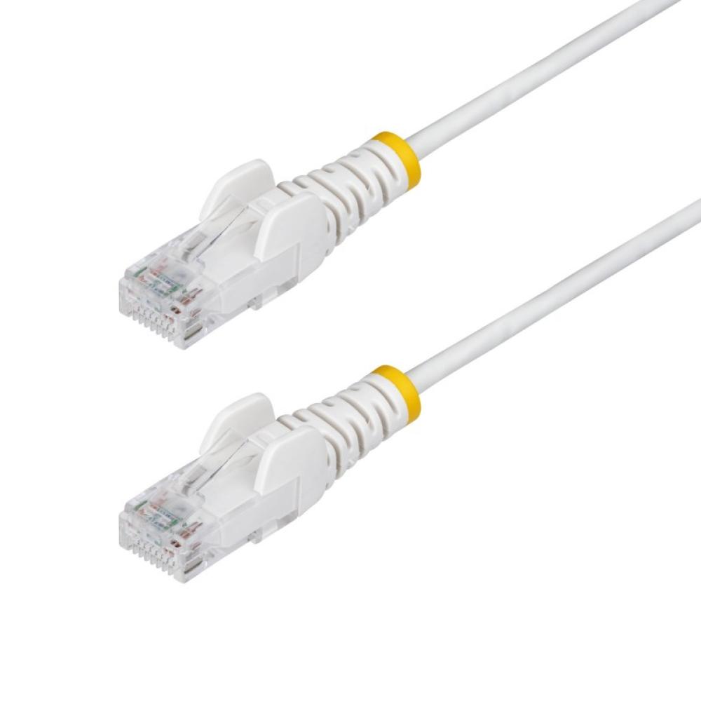 StarTech.com - Cable de Red Ethernet CAT6 Delgado sin Enganches Blanco de 1m - Cable RJ45 Snagless Slim de 28AWG - Alambre de Co