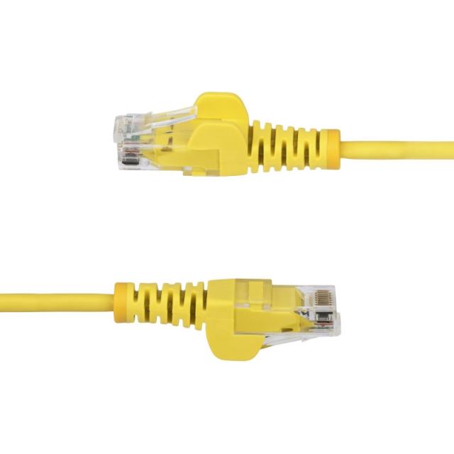 StarTech.com - Cable de Red Ethernet CAT6 Delgado sin Enganches Amarillo de 50cm - Cable RJ45 Snagless Slim 28AWG - Alambre de C