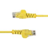StarTech.com - Cable de Red Ethernet CAT6 Delgado sin Enganches Amarillo de 50cm - Cable RJ45 Snagless Slim 28AWG - Alambre de C