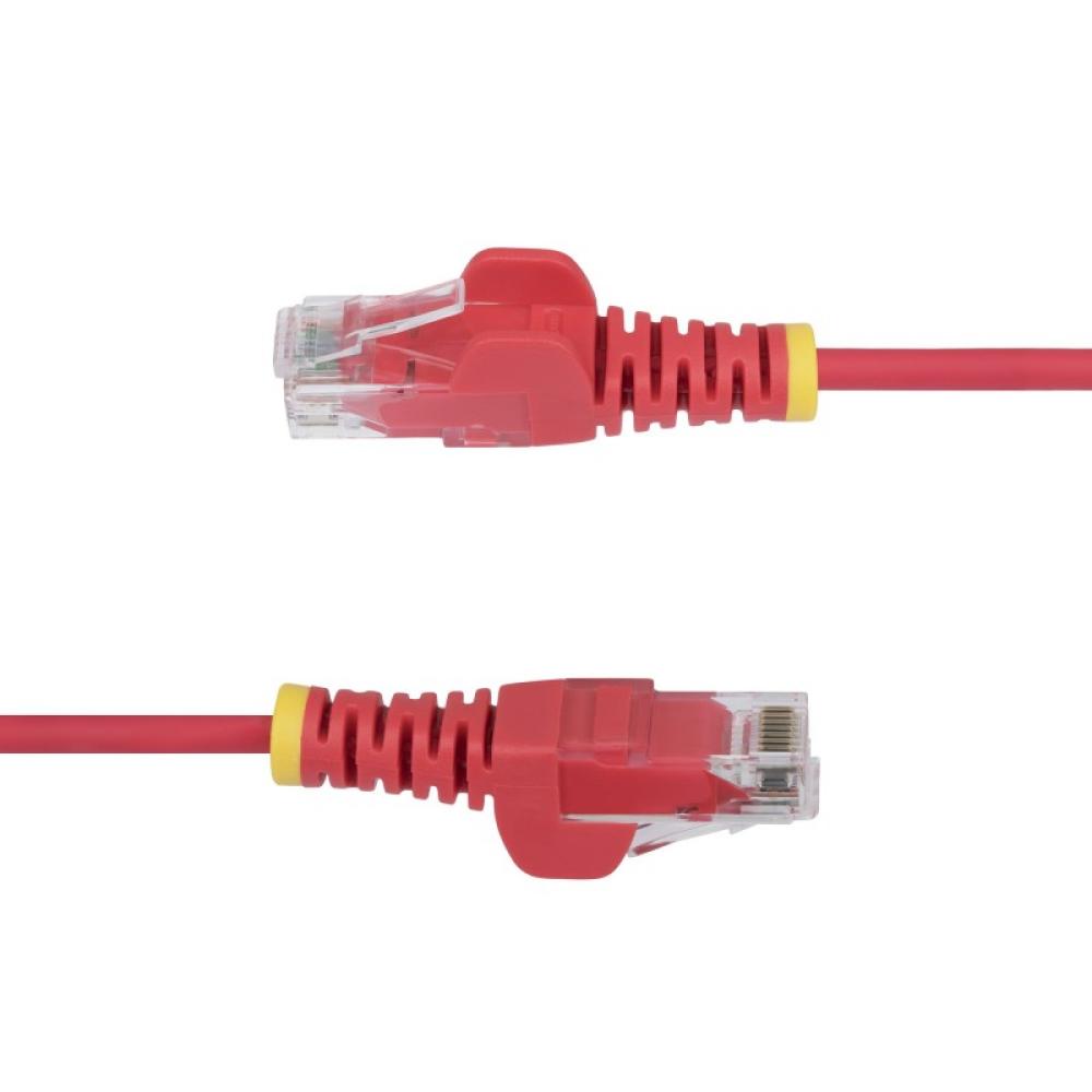 StarTech.com - Cable de Red Ethernet CAT6 Delgado sin Enganches Rojo de 50cm - Cable RJ45 Snagless Slim 28AWG - Alambre de Cobre