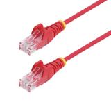 StarTech.com - Cable de Red Ethernet CAT6 Delgado sin Enganches Rojo de 50cm - Cable RJ45 Snagless Slim 28AWG - Alambre de Cobre