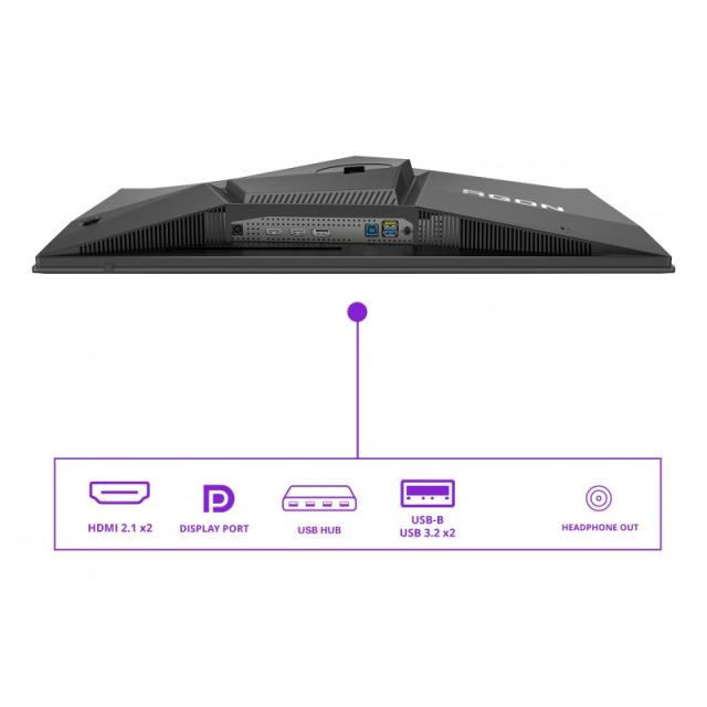 AOC - AGON PRO AG276QKD2 pantalla para PC 67,3 cm (26.5") 2560 x 1440 Pixeles Quad HD QD-OLED Negro, Gris