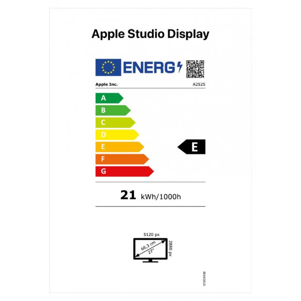 Apple - Studio Display pantalla para PC 68,6 cm (27") 5120 x 2880 Pixeles 5K Ultra HD Plata - MYJG3YP/A
