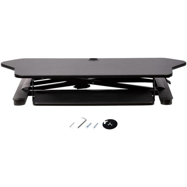 StarTech.com - Convertidor Escritorio de Pie y Sentado de Esquina - con Bandeja para Teclado - con Superficie de 89cm x 53cm - E