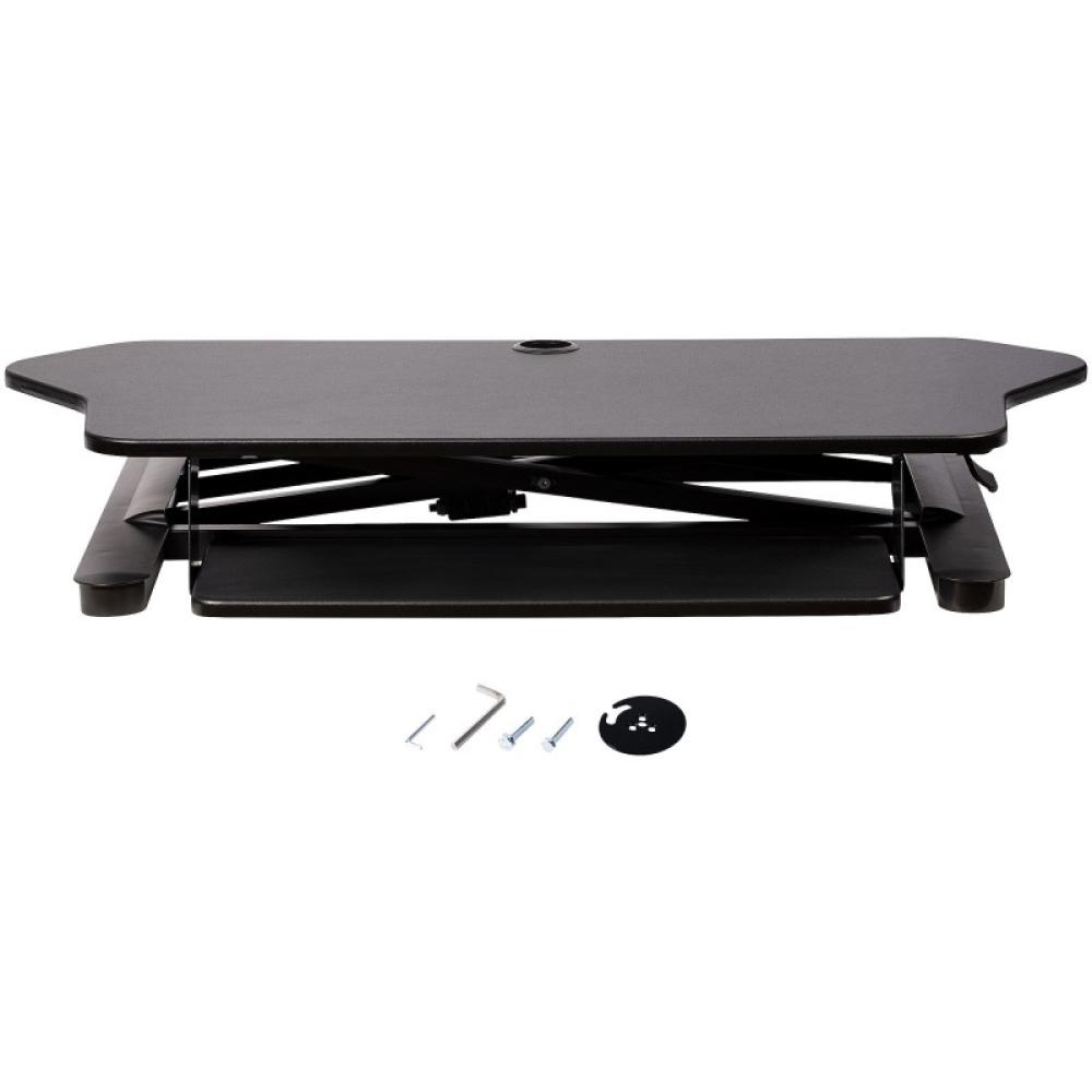 StarTech.com - Convertidor Escritorio de Pie y Sentado de Esquina - con Bandeja para Teclado - con Superficie de 89cm x 53cm - E