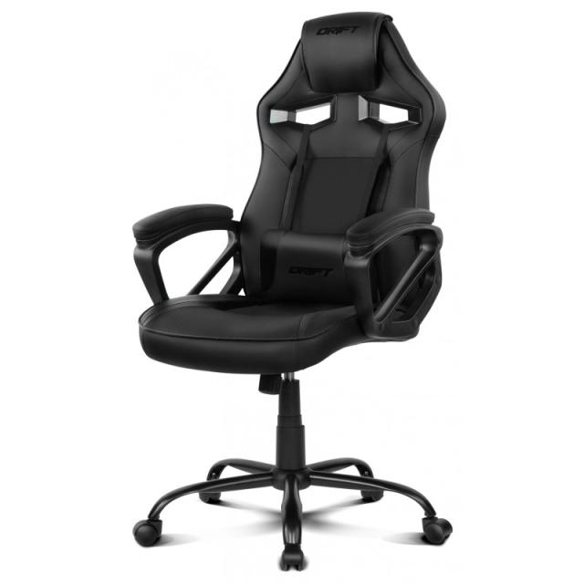 DRIFT - DR50 Silla para videojuegos de PC Asiento acolchado tapizado Negro - DR50B
