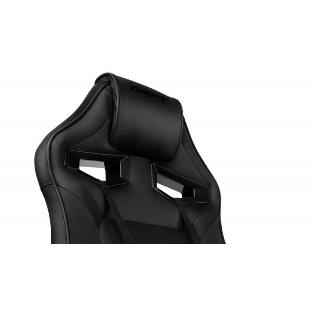 DRIFT - DR50 Silla para videojuegos de PC Asiento acolchado tapizado Negro - DR50B