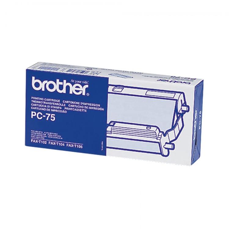 Brother - PC-75 suministro para fax Cinta + cartucho de fax 144 páginas Negro 1 pieza(s)