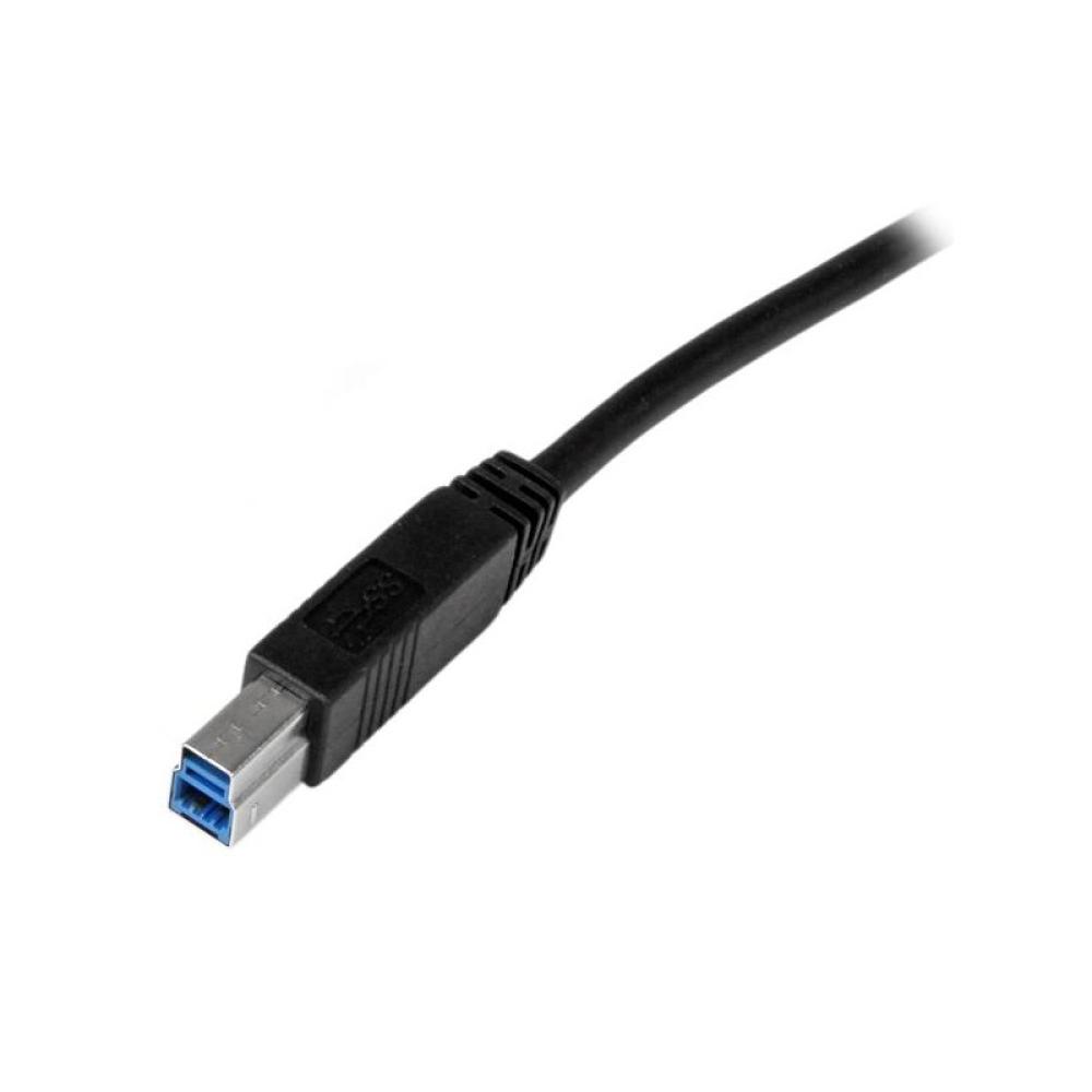 StarTech.com - Cable Certificado 1m USB 3.0 Super Speed USB B Macho a USB A Macho Adaptador para Impresora - Negro