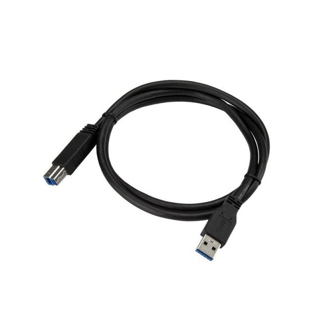 StarTech.com - Cable Certificado 1m USB 3.0 Super Speed USB B Macho a USB A Macho Adaptador para Impresora - Negro